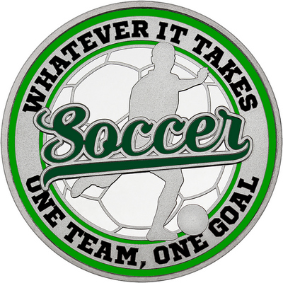 Dark Green "Soccer" with Green Outer Circular Borders